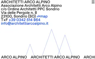 Architetti Arco Alpino homepage website preview