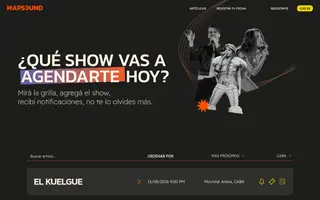 MapSound homepage website preview