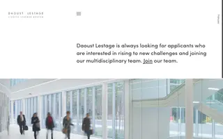 Daoust Lestage homepage website preview