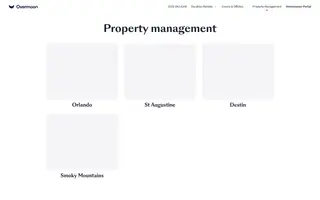 Overmoon homepage website preview