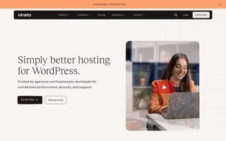 Kinsta homepage website preview