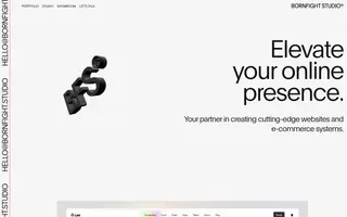 Bornfight Studio homepage website preview