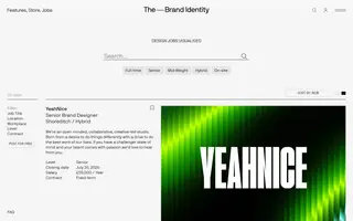 The Brand Identity homepage website preview