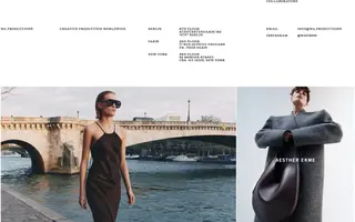 WA Productions homepage website preview