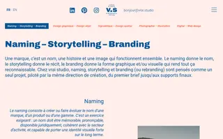 vrai studio homepage website preview