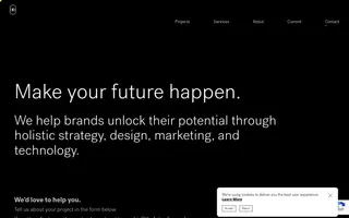The Future Forward homepage website preview