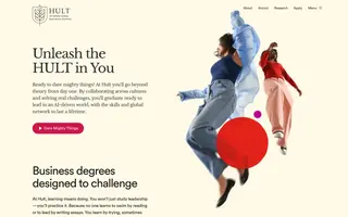 Hult homepage website preview