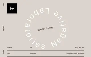 Negative homepage website preview
