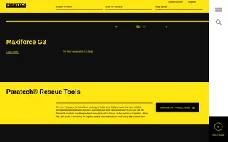 Paratech homepage website preview