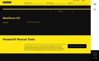 Paratech homepage website preview