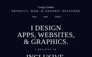 Gergő Zámbó homepage website preview