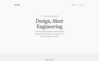 Natt homepage website preview