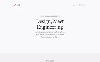 Natt homepage website preview