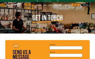 Joe's Garage homepage website preview