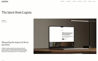 Legora homepage website preview