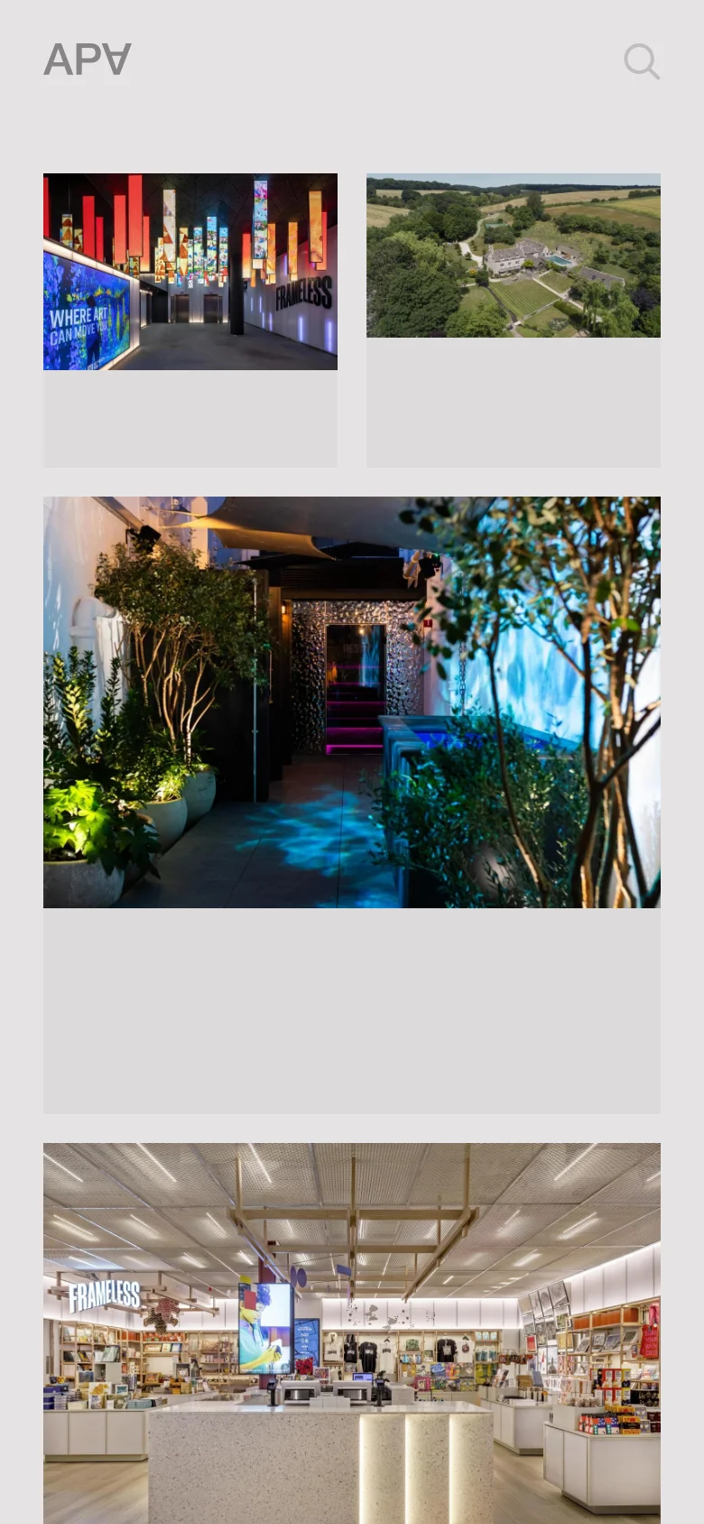 APA Portfolio mobile website screenshot