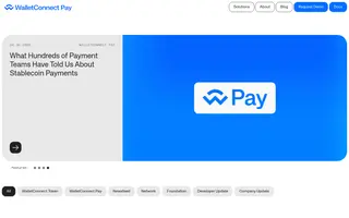 WalletConnect Pay homepage website preview