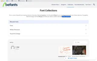 Befonts homepage website preview