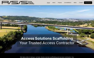 Access Solutions Scaffolding homepage website preview