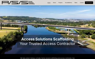 Access Solutions Scaffolding homepage website preview