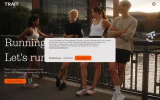 Trait homepage website preview