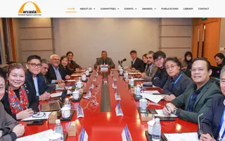 ARCASIA homepage website preview