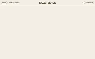 Sage Space homepage website preview