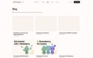 Strawberry homepage website preview