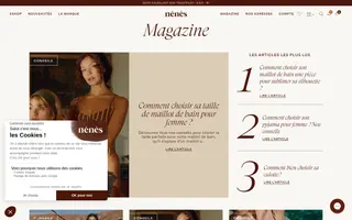 Nénés Paris homepage website preview