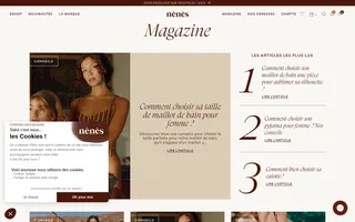 Nénés Paris homepage website preview