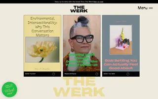The Werk homepage website preview