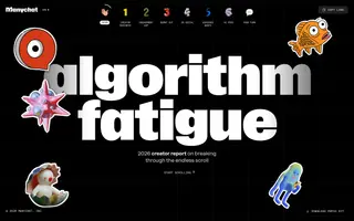 Algorithm Fatigue homepage website preview