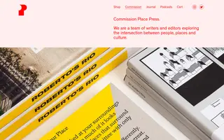 Place Press homepage website preview