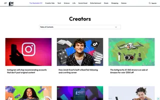 Mashable homepage website preview