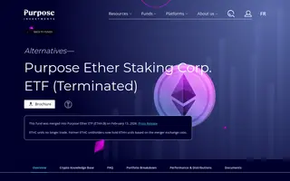 Purpose Investments homepage website preview