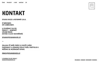 Studio Divize homepage website preview