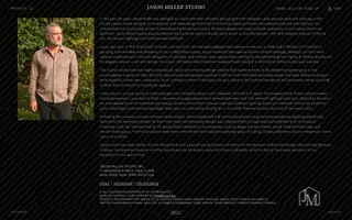 Jason Miller Studio homepage website preview
