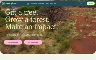 Treebytree homepage website preview