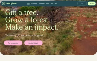 Treebytree homepage website preview