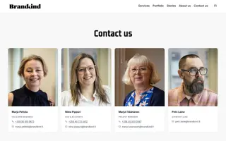 Brandkind homepage website preview