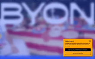 Byon homepage website preview