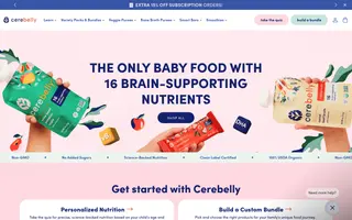 Cerebelly homepage website preview