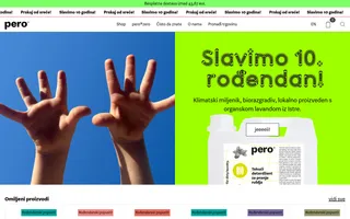 Pero homepage website preview