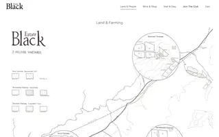 Black Estate homepage website preview