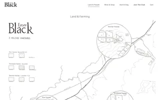 Black Estate homepage website preview