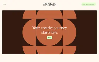 Industry Standard homepage website preview
