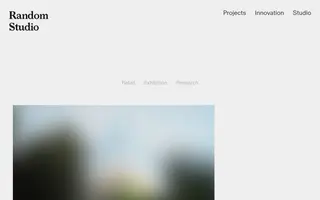 Random Studio homepage website preview