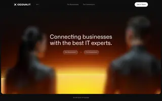 Odinaut homepage website preview