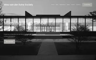 Mies van der Rohe Society homepage website preview