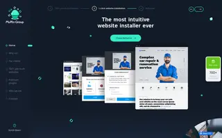 Muffin Group homepage website preview